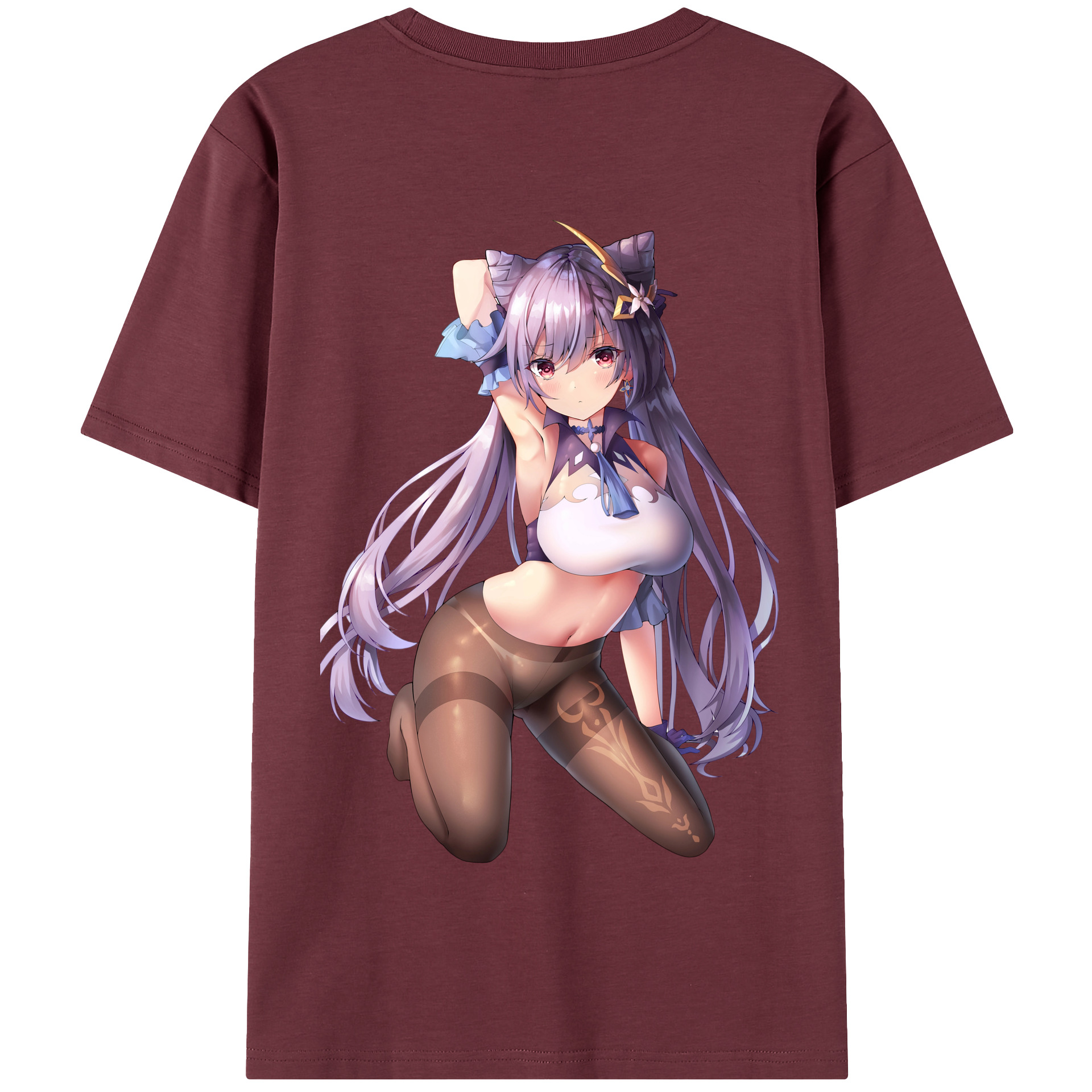 げんし神 刻晴 こくせい genshin Kokusei 綿100％半袖Tシャツ（背面プリント）